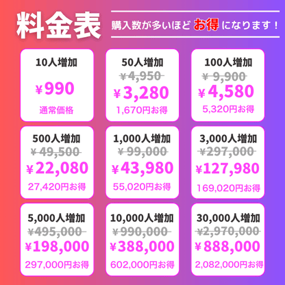 インスタグラム 日本人女性フォロワー購入