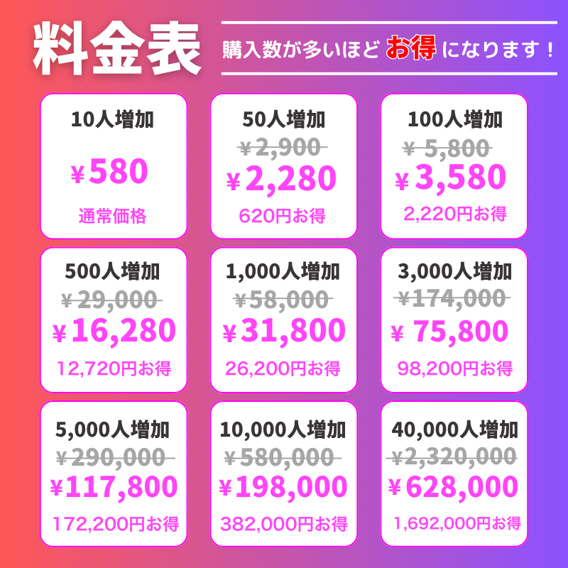 インスタグラム 中国人フォロワー購入
