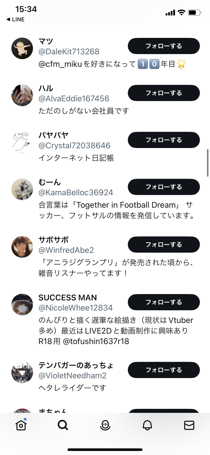 Twitter（X）日本人いいね