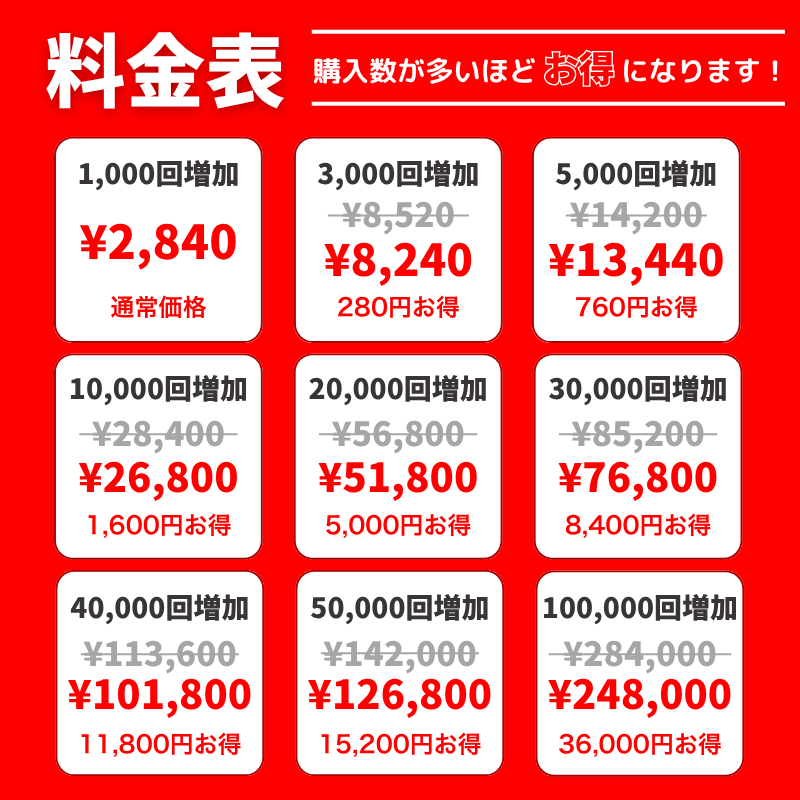 【公式】YouTubeの日本人再生回数を買う (速達)